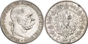 Austria. 1907. Francisco José I. 5 coronas. ... 