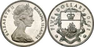 Bahamas. 1970. Isabel II. 5 dólares. (Kr. ... 