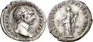 (108 d.C.). Trajano. Denario. (Spink 3122) ... 