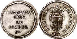1833. Isabel II. Mallorca. (Ha. 28) (V. 755) ... 