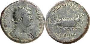 (129-130 d.C.). Adriano. Sestercio. (Spink ... 