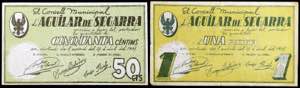 Aguilar de Segarra. 50 céntimos y 1 peseta. ... 