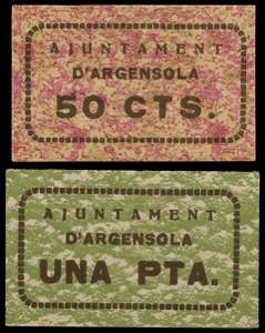 Argensola. 50 céntimos y 1 peseta. (T. 253 ... 