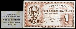 Borges Blanques, les. 50 céntimos y 1 ... 