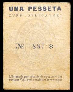 Calldetenes. 1 peseta. (T. 706). Cartón. ... 