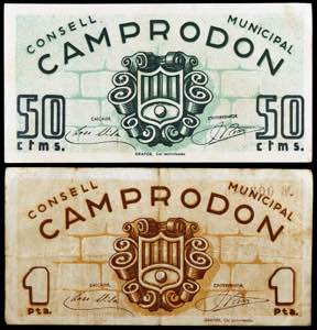 Camprodon. 50 céntimos y 1 peseta. (T. 737b ... 