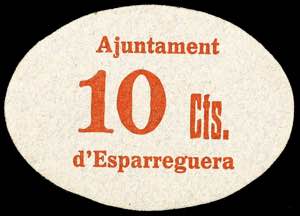 Esparreguera. 10 céntimos. (T. 1077a). ... 