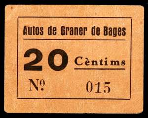 Graner de Bages. Autos. 20 céntimos. (AL. ... 