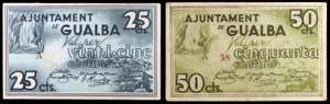 Gualba. 25 y 50 céntimos. (T. 1370 y 1371). ... 