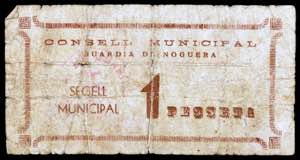 Guardia de Noguera. 1 peseta. (T. 1372). Nº ... 
