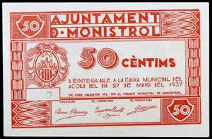 Monistrol. 50 céntimos. (T. 1751b). Escaso ... 