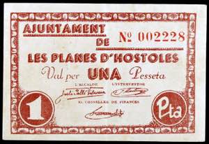 Planes dHostoles, les. 1 peseta. (T. ... 