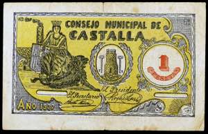 Castalla (Alicante). 1 peseta. (KG. 255) (T. ... 