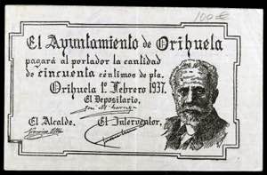 Orihuela (Alicante). 50 céntimos. (KG. 556) ... 