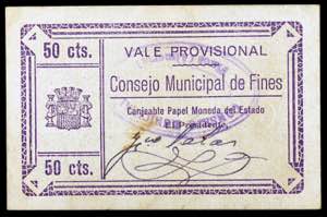 Fines (Almería). 50 céntimos. (KG. falta) ... 