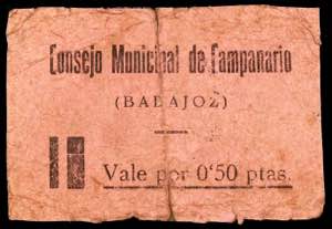 Campanario (Badajoz). 50 céntimos. (KG. ... 