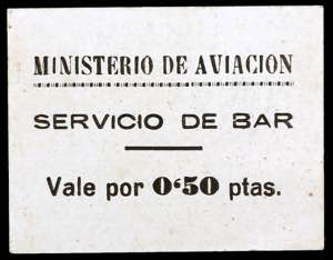 Ministerio de Aviación. Servicio de Bar. 50 ... 