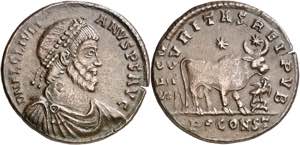 (362-363 d.C.). Juliano II.  Arelate. Doble ... 