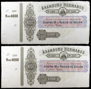 18... Aramburu Hermanos. Cádiz. 4000 reales ... 