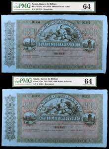 18... (1857). Banco de Bilbao. 4000 reales ... 
