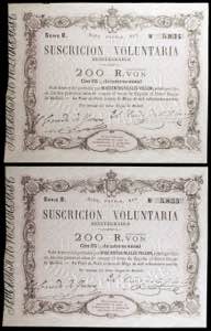1870. La Tour de Peilz. 200 reales ... 