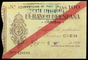 1936. Gijón. 100 pesetas. (Ed. ... 
