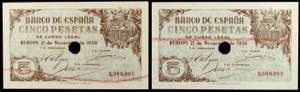 1936. Burgos. 5 pesetas. (Ed. D18n) (Ed. ... 