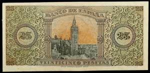 1938. Burgos. 25 pesetas. (Ed. ... 