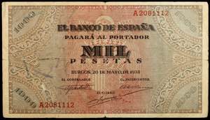 1938. Burgos. 1000 pesetas. (Ed. ... 