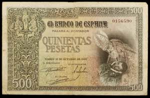 1940. 500 pesetas. (Ed. D45) (Ed. ... 