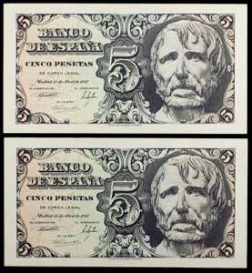 1947. 5 pesetas. (Ed. D55a) (Ed. 454a). 12 ... 