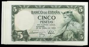 1954. 5 pesetas. (Ed. D67) (Ed. 466). 22 de ... 