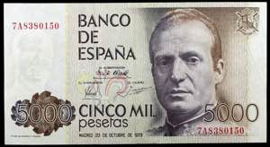1979. 5000 pesetas. 23 de octubre, Juan ... 