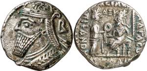 Imperio Parto. (152-153 d.C.) Vologases IV ... 