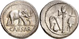 (49 a.C.). Julio César. Denario. (Spink ... 