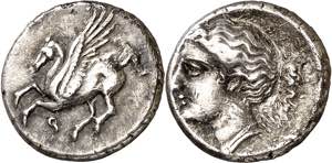 (345-307 a.C.). Corintia. Corinto. Dracma. ... 
