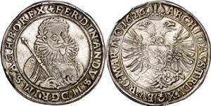Bohemia. 1626. Fernando II. Praga. 1 taler. ... 