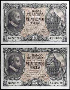 1940. 25 pesetas. (Ed. D37) (Ed. 436). 9 de ... 