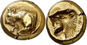 (521-478 a.C.). Lesbos. Mytilene. Hekté. ... 