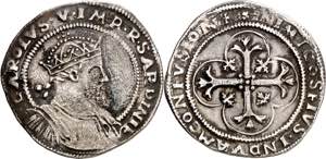 s/d. Carlos I. Cagliari. 3 reales. (Cru.C.G. ... 