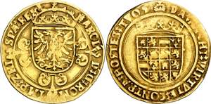 s/d (1521-1552). Carlos I. Amberes. 1/2 real ... 