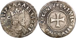 s/d. Felipe II. Cagliari. 3 reales. ... 