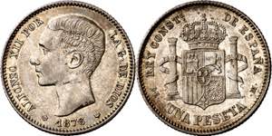 1876*1876. Alfonso XII. DEM. 1 peseta. (AC. ... 