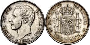 1882*1882. Alfonso XII. MSM. 1 peseta. (AC. ... 
