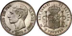 1879*1879. Alfonso XII. EMM. 5 pesetas. (AC. ... 