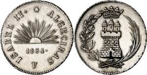1834. Isabel II. Algeciras. Medalla de ... 