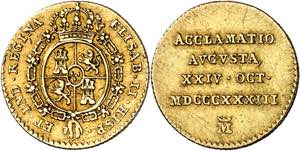 1833. Isabel II. Madrid. Medalla de ... 