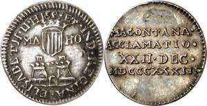 1833. Isabel II. Mahón. Medalla de ... 