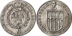 1833. Isabel II. Segovia. Medalla de ... 