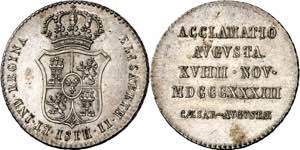 1833. Isabel II. Zaragoza. Medalla de ... 